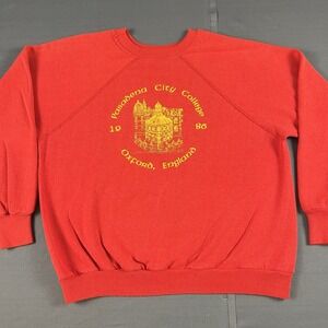 Vintage 1986 Pasadena City College Raglan Crewneck Sweatshirt Size Medium